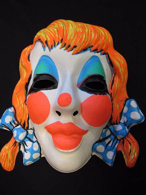 terrifying clown mask|female clown mask.